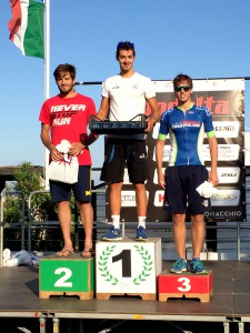 Luca Cavina sul podio di categoria all' Irondelta
